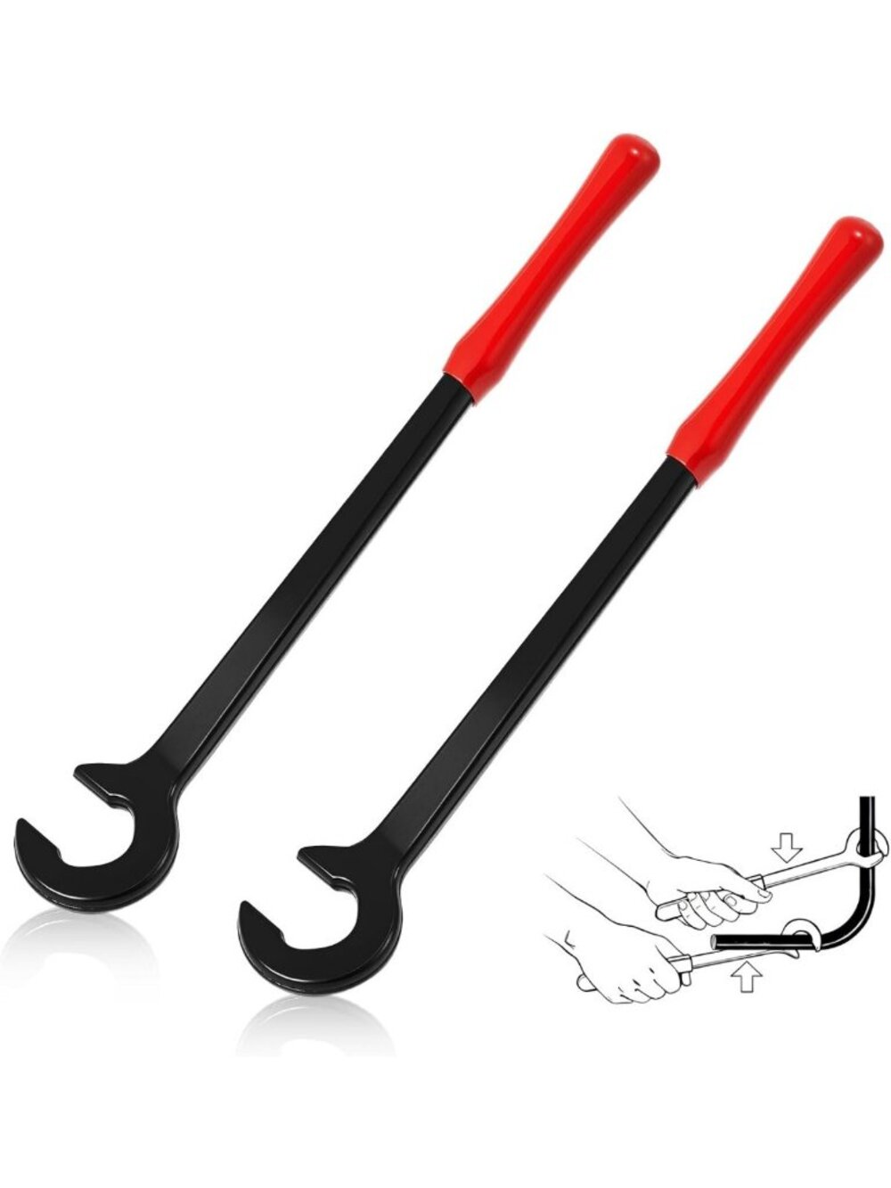 2-Pack Electrical Wire Bending Tool, 12-Inch Cable Bender for 350 MCM Wires